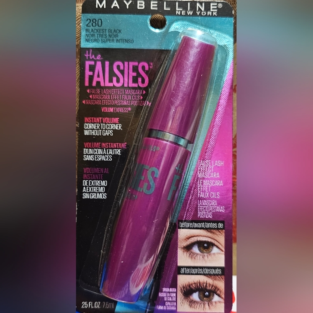 Maybelline The Falsies Washable Mascara Blackest Black NEW
